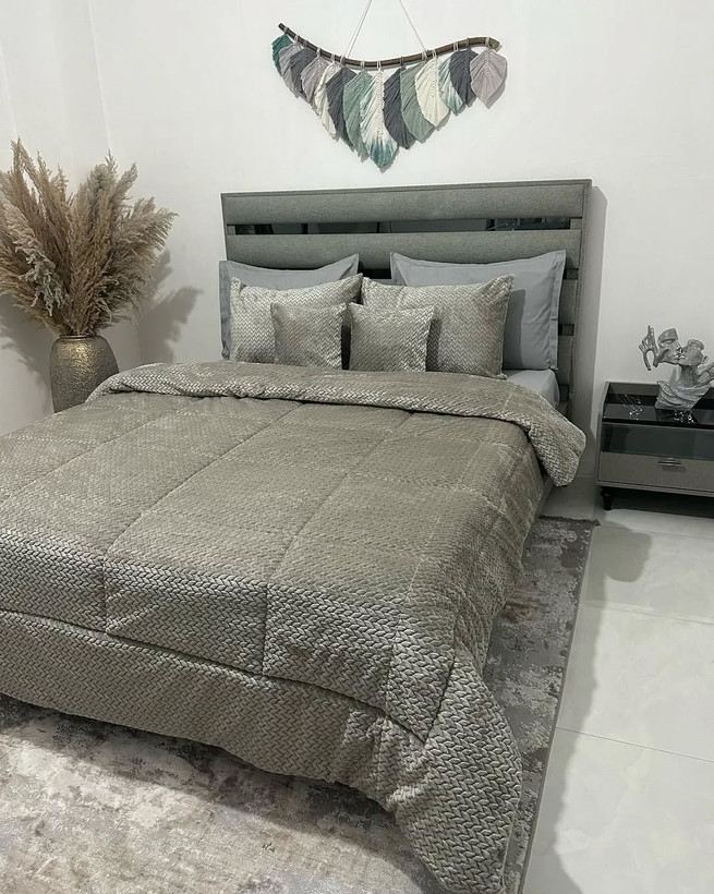 روتختی مخمل گندمی رنگ طوسی