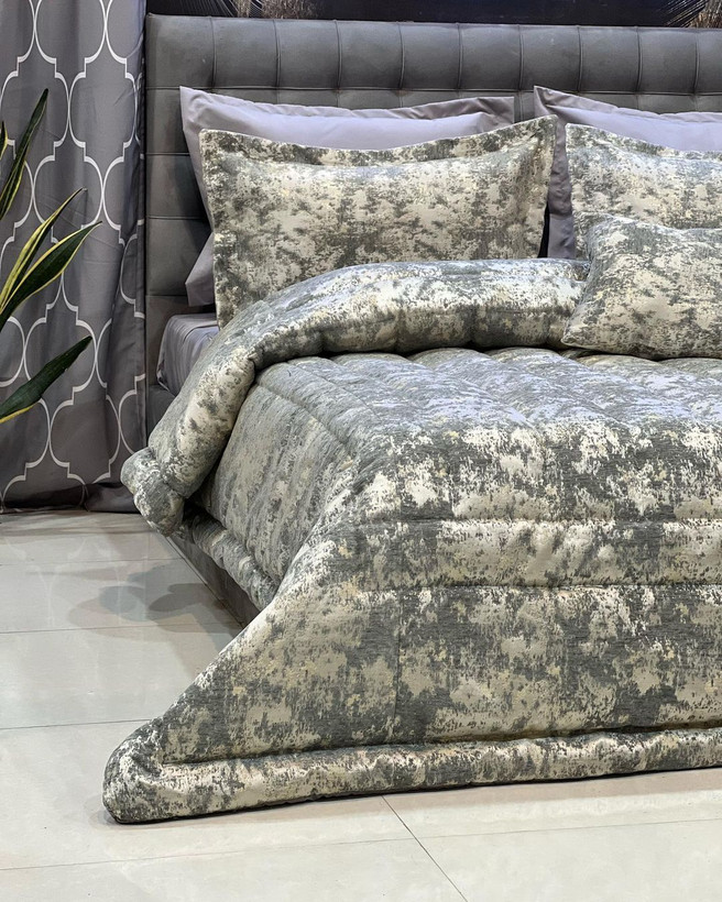 روتختی مخمل پتینه طوسی